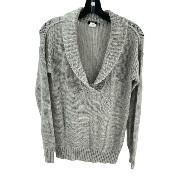 J. Crew dolce shawl collar wool mohair lightweight sweater XS EUC grey - Picture 2 of 12
